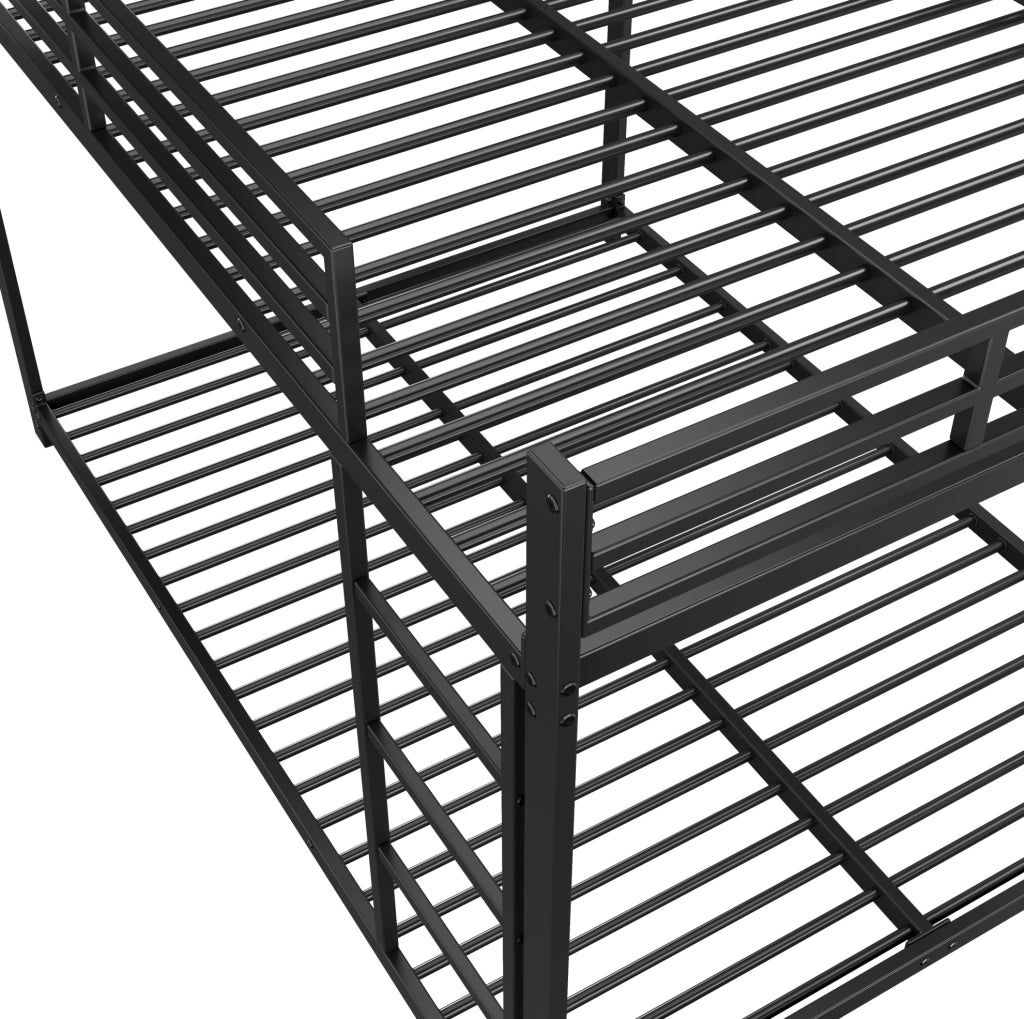 Letto a castello in metallo 140x200 cm Nero