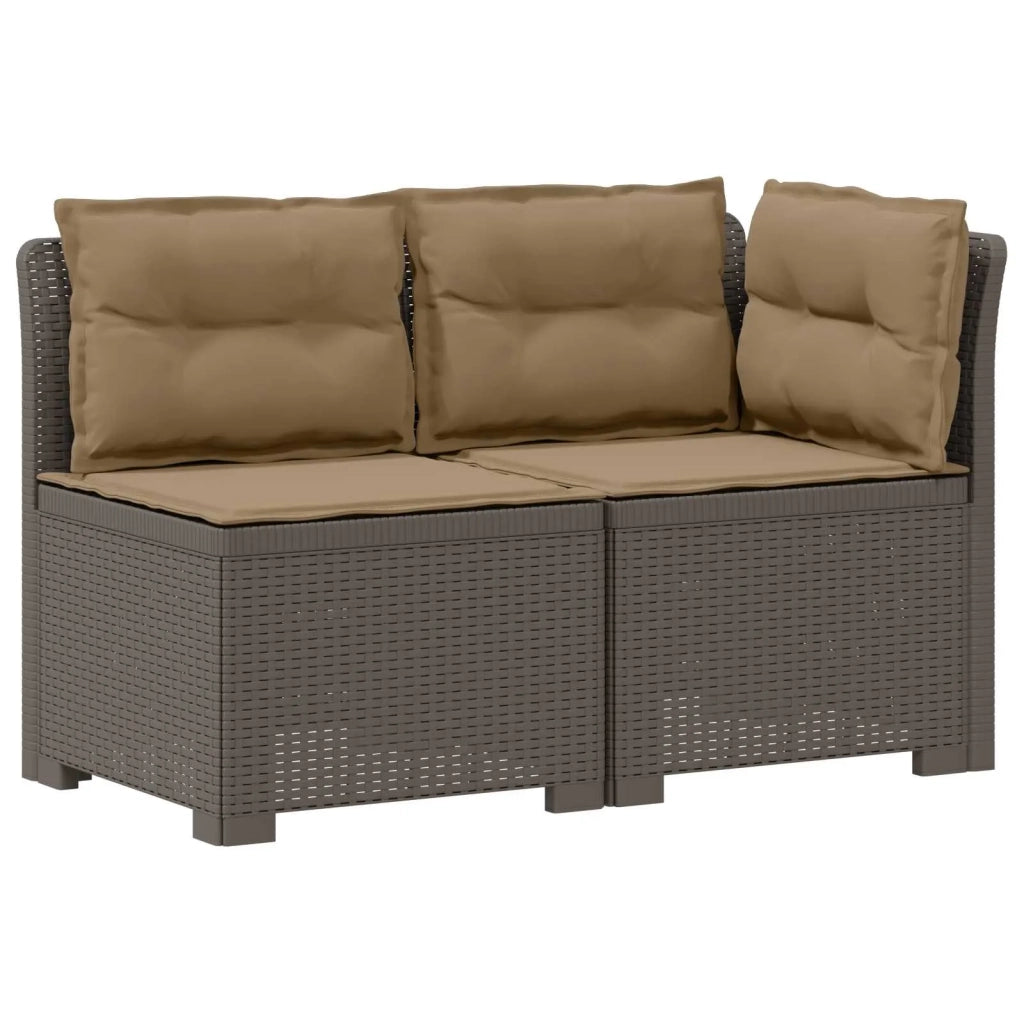 Divano da Giardino a 2 Posti con Cuscini Aspetto Rattan PP 8011954