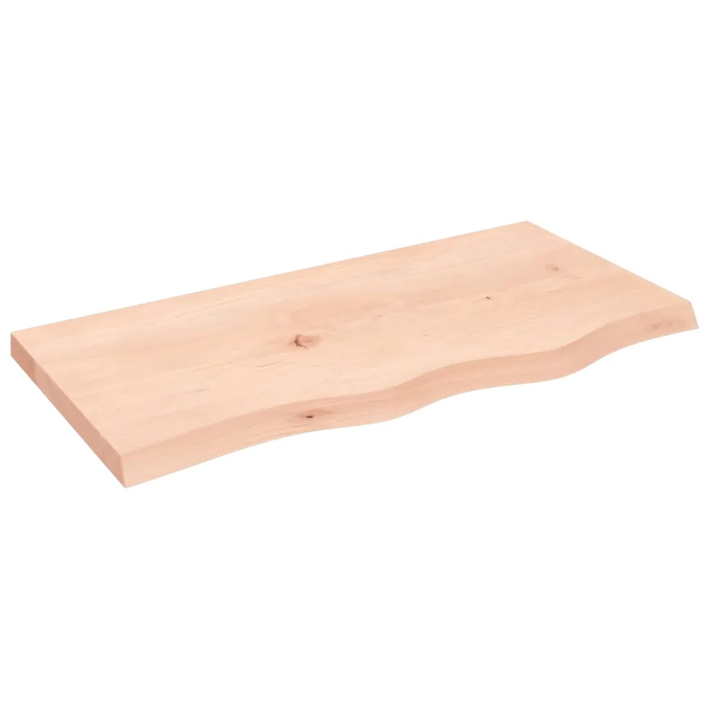 Piano per Tavolo | Superficie Tavolo | Piano Scrivania 80x40x(2-4) cm in Rovere Massello Non Trattato