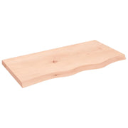 Piano per Tavolo | Superficie Tavolo | Piano Scrivania 80x40x(2-4) cm in Rovere Massello Non Trattato