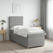 Letto box spring con materasso Grigio Chiaro 80 x 200 cm 3455210