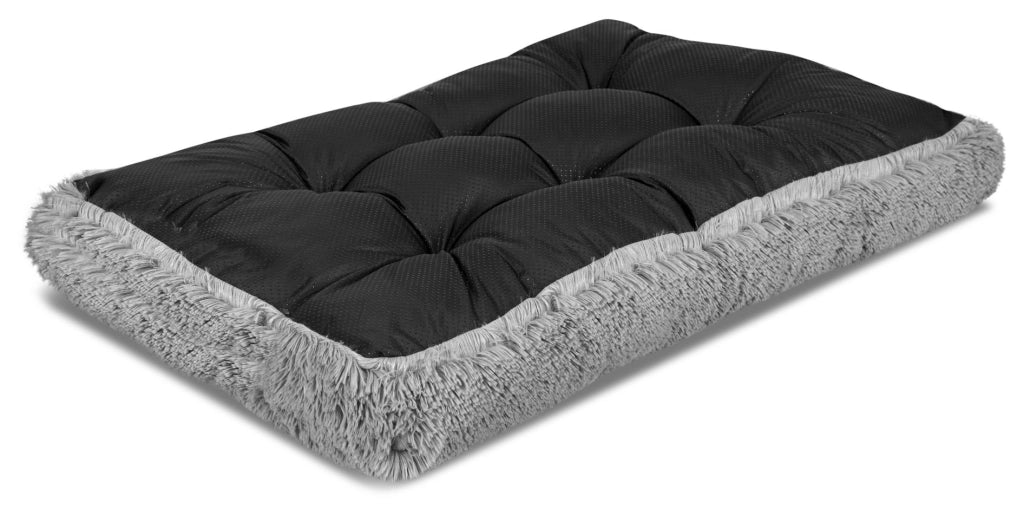 AIO FACTORY Cuscino per cuccia per cani 100x70 cm grigio chiaro peloso impermeabile