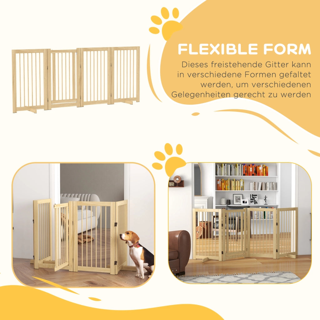 Cancello per cani pieghevole in legno ¨C zephmum ¨C 220x36x91cm