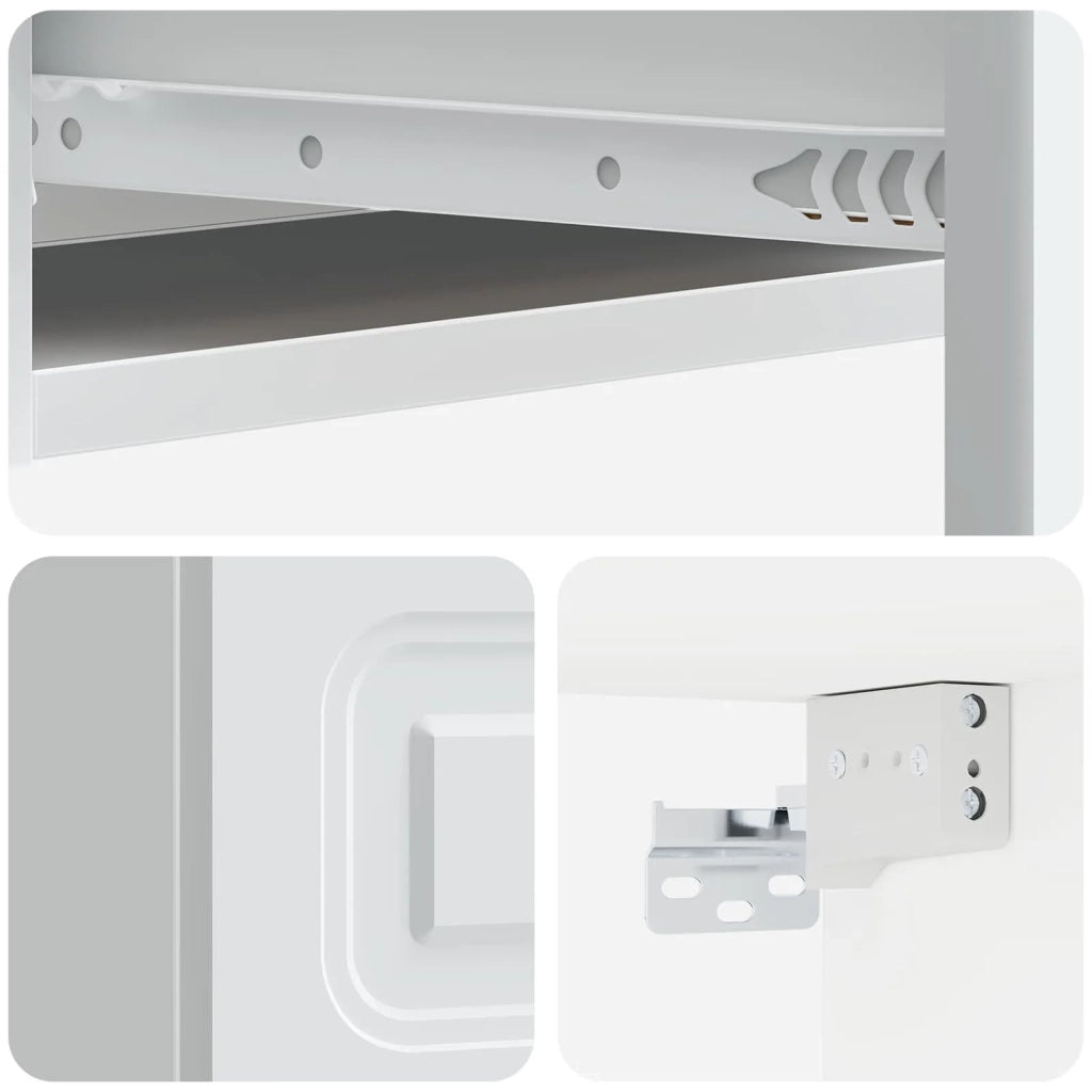 Tavolino da Parete Laterale Bianco 59 x 34,5 x 17 cm 899335