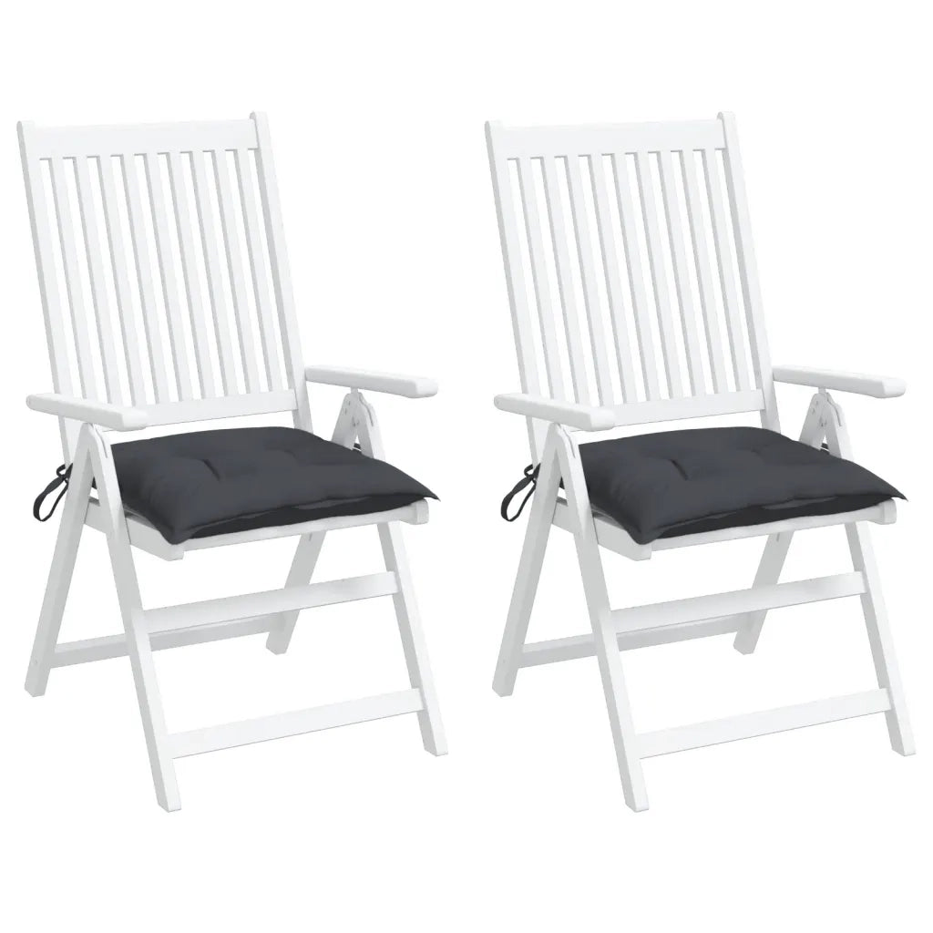 Cuscini per Sedia 2 pz Antracite 40x40x7 cm in Tessuto Oxford