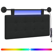 Testiera | Testata sospesa Con luce LED Nero Tessuto