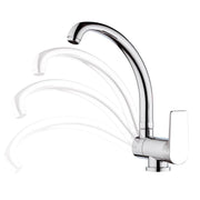 Rubinetto lavello con bocca alta girevole sottofinestra - serie dream