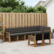 Set di divani da esterno 8 pz Naturale e Nero 3382028