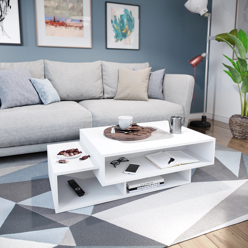 Vicco Tavolino da salotto Bianco 105 x 60 cm