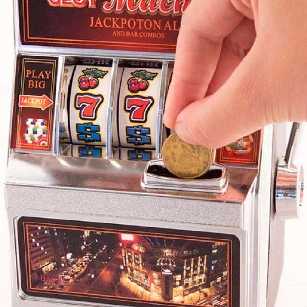 Trade Shop - Salvadanaio A Forma Di Slot Machine Per Ritirare I Soldi Devi Vincere Il Jackpot -
