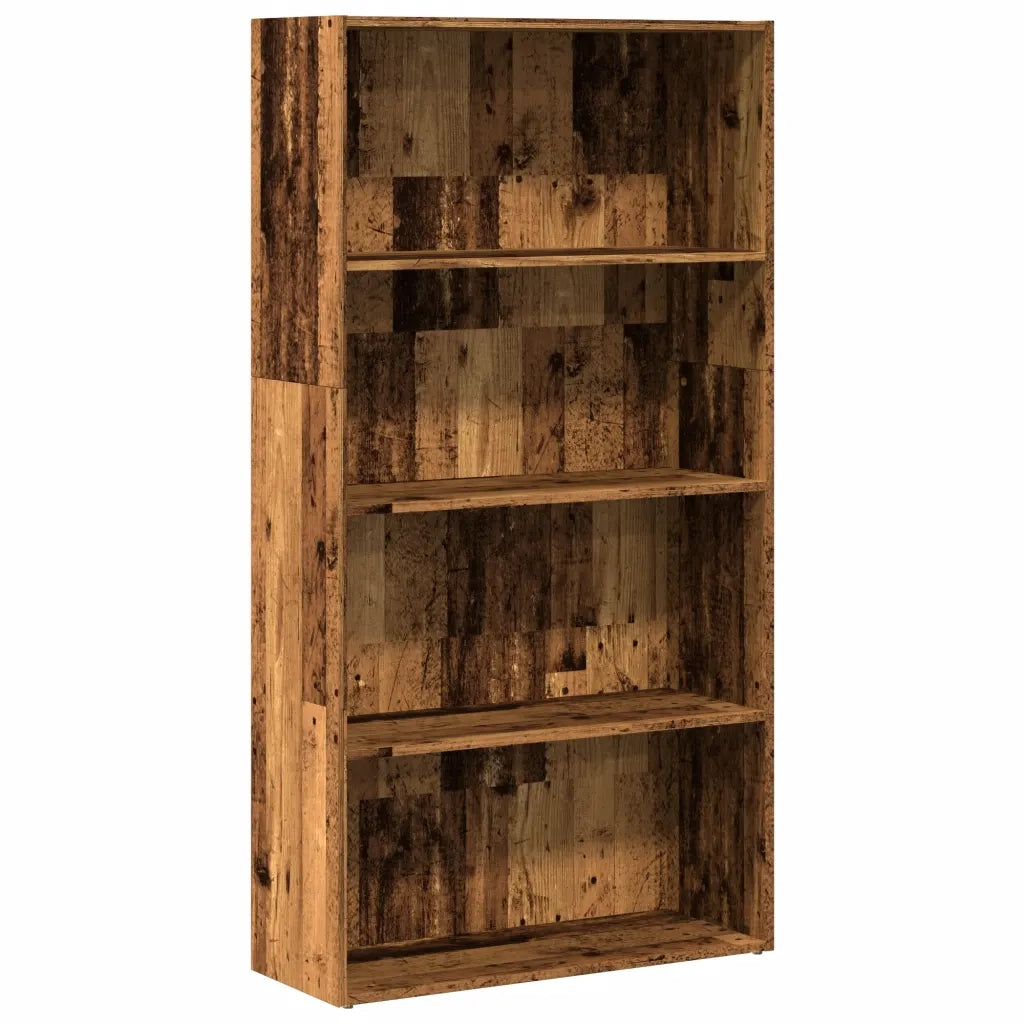 Libreria-Scaffale per Libri-Mobile di Stoccaggio Legno Antico 80x30x152 cm in Legno Multistrato
