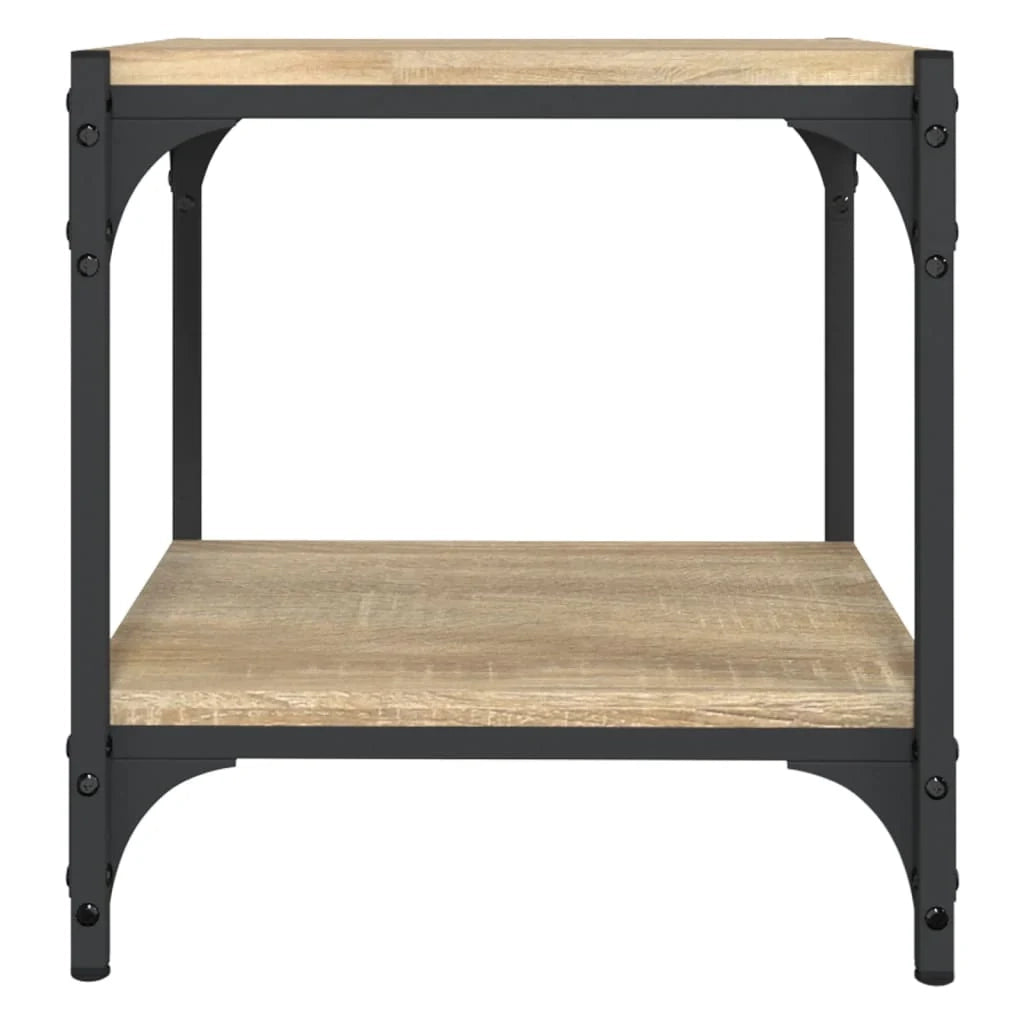 Mobile TV multimediale mensola per TV credenza per TV sala da pranzo soggiorno camera da letto rovere Sonoma 40 x 33 x 41 cm legno ingegnerizzato e acciaio marrone 02_0027526