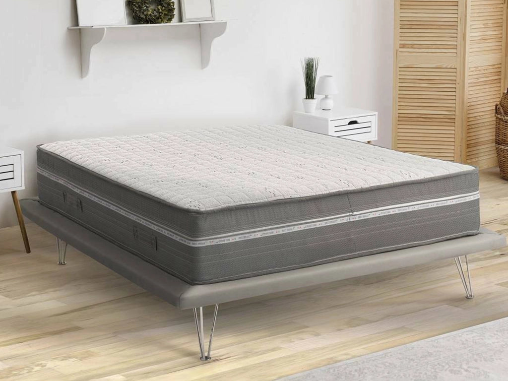 Arial, Materasso Piazza e Mezza Sfoderabile Made in Italy, 190x120x32h cm Grigio