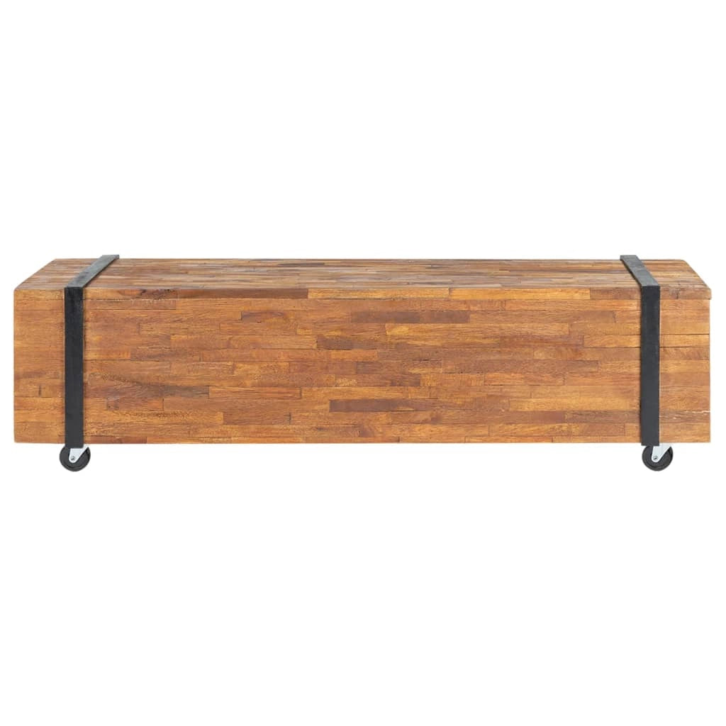 Mobile porta TV multimediale mensola per televisore credenza per TV sala da pranzo soggiorno camera da letto 110 x 30 x 32,5 cm legno massello di teak marrone 02_0025705