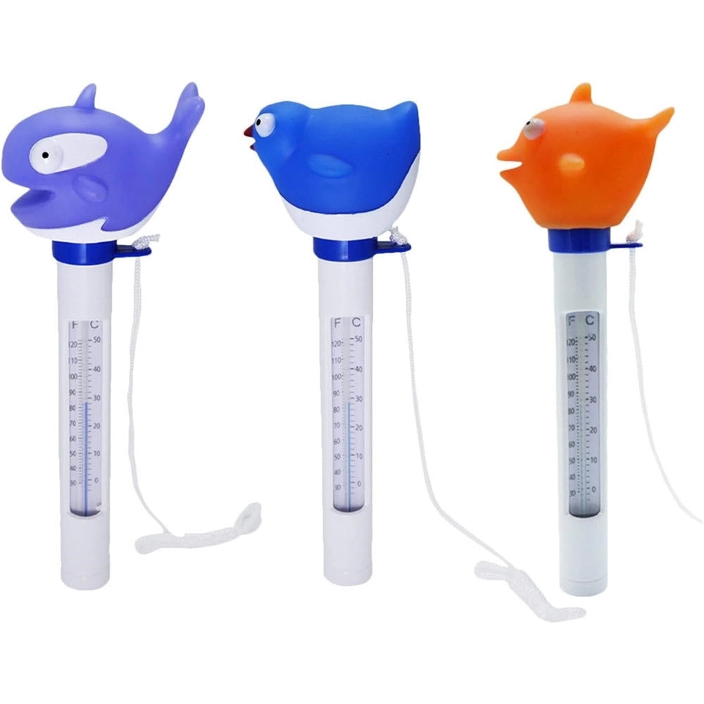 Trade Shop - Termometro Per Piscina Vasca Bambini Animaletto Galleggiante Con Cordino 21cm 016989 -