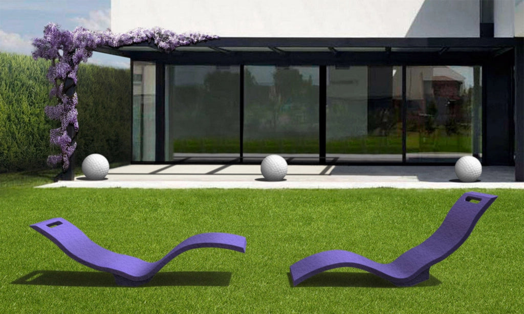 Lettino Chaise Longue da Esterno Giardino Seduta a Terra Arkema Serendipity Bianca