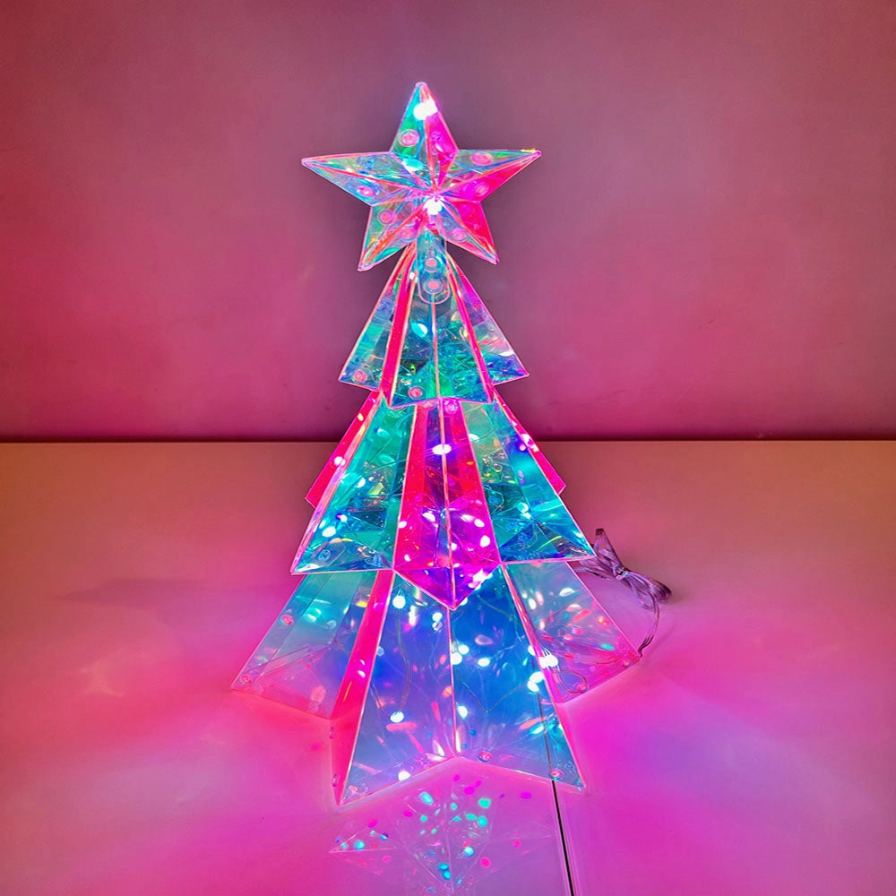 Figura luminosa Albero di Natale 3D 30 Led per decorazioni natalizie USB luci bluetooth gestite APP