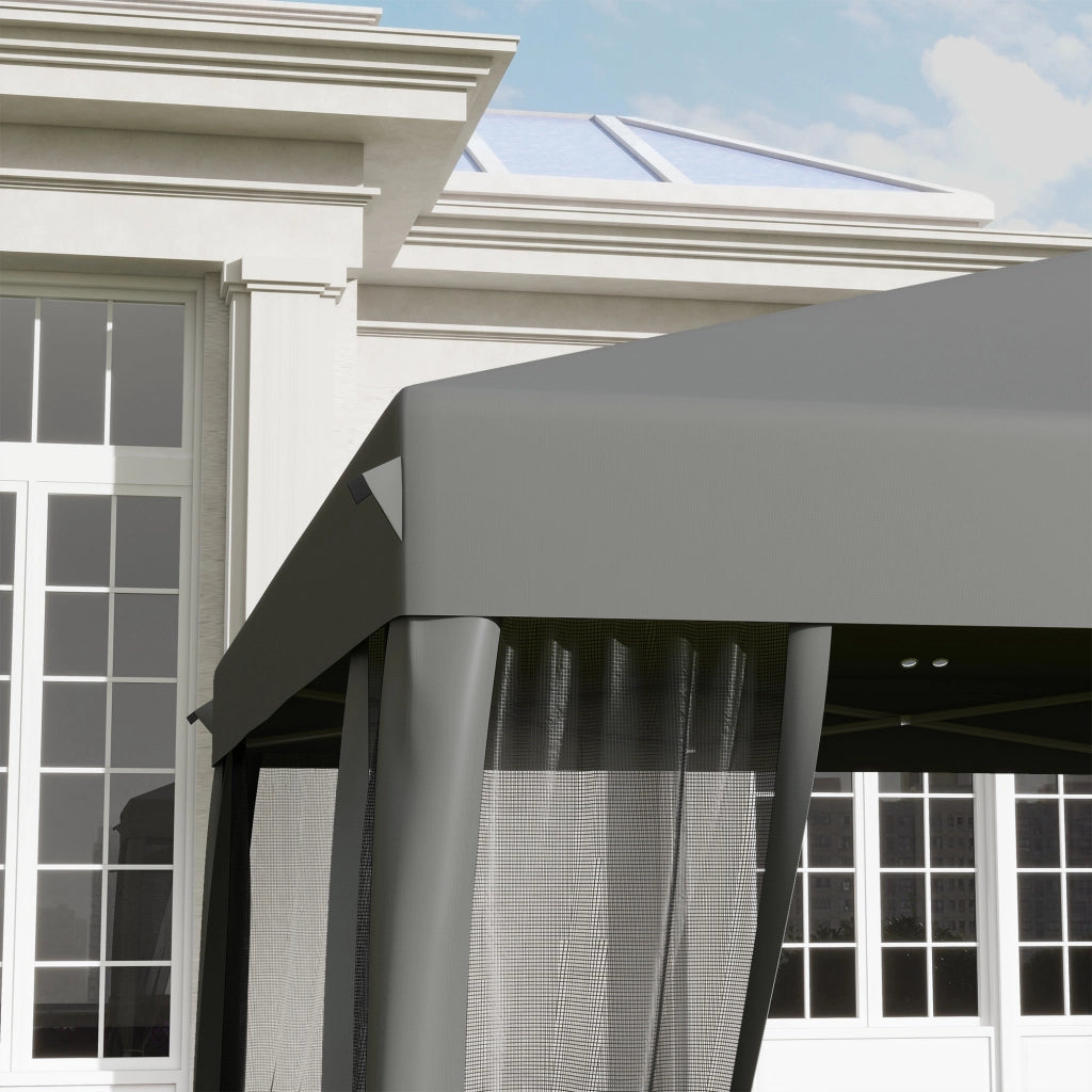 Gazebo Pieghevole 3x3m ¨C Xylo ¨C Grigio Chiaro con Pareti Laterali e Borsa