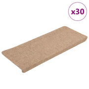 Tappetini Autoadesivi per Scale 30 pz | Gradini per Scale Beige 65x24,5x3,5 cm