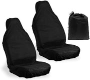 Set di 2 coperture per sedile auto impermeabili - Protezione per sedili anteriori nera