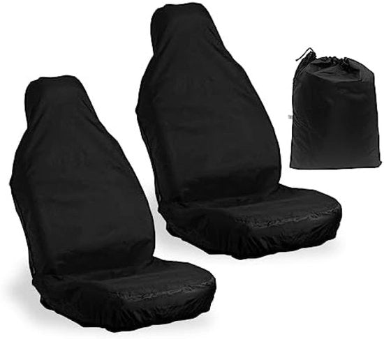 Set di 2 coperture per sedile auto impermeabili - Protezione per sedili anteriori nera