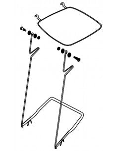 Kit completo Pedale + Anello + Aste per bidone carrellato 120 litri