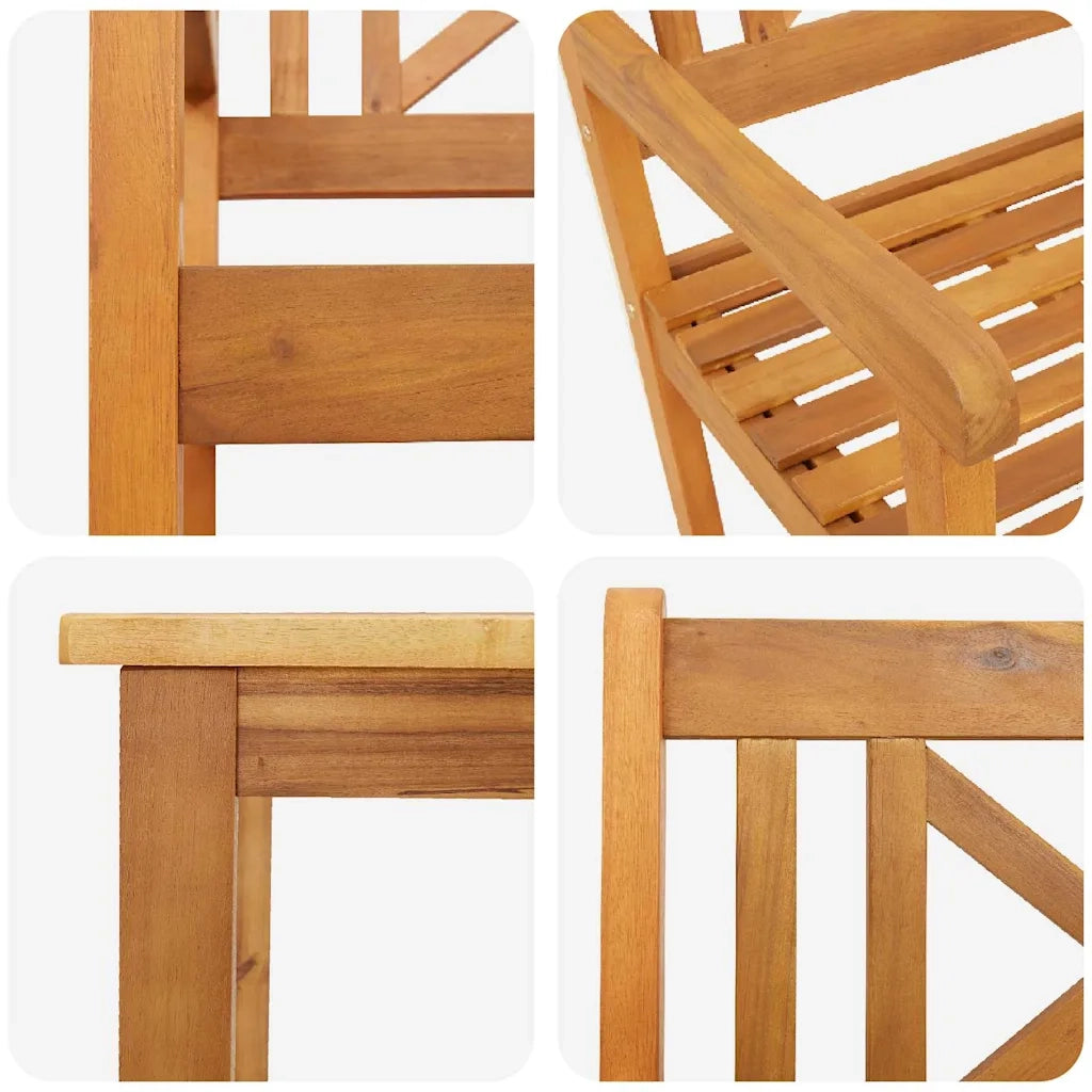 Set da Pranzo per Giardino 5 pcs Marrone 3375652
