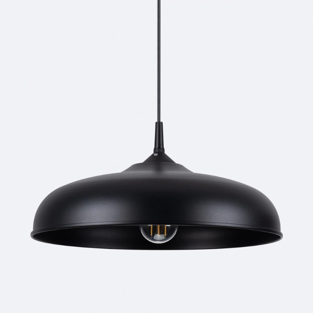 Lampada a cupola Crimson Gina Bianco opaco Acciaio nero 38x74cm E27 Max 15W LED