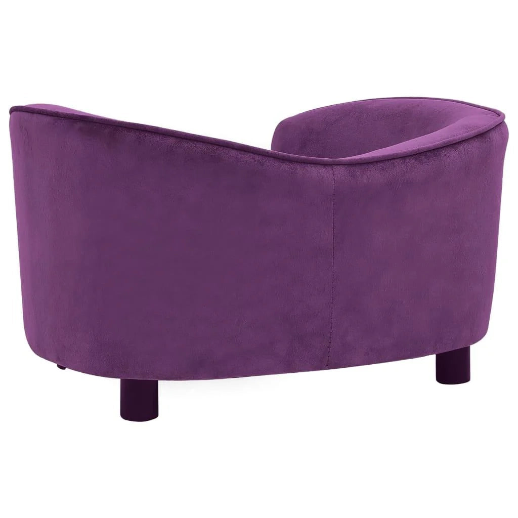 Divano per cani 69 cm peluche bordeaux 02_0000118