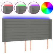 Testiera | Testata a LED GrigioScuro 183x16x118/128cm inTessuto