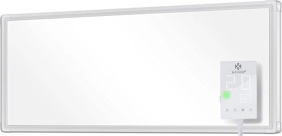 Pannello di Riscaldamento a Infrarossi con Termoregolatore e Comando a Distanza - 800W Riscaldamento a Parete per Ogni Ambiente