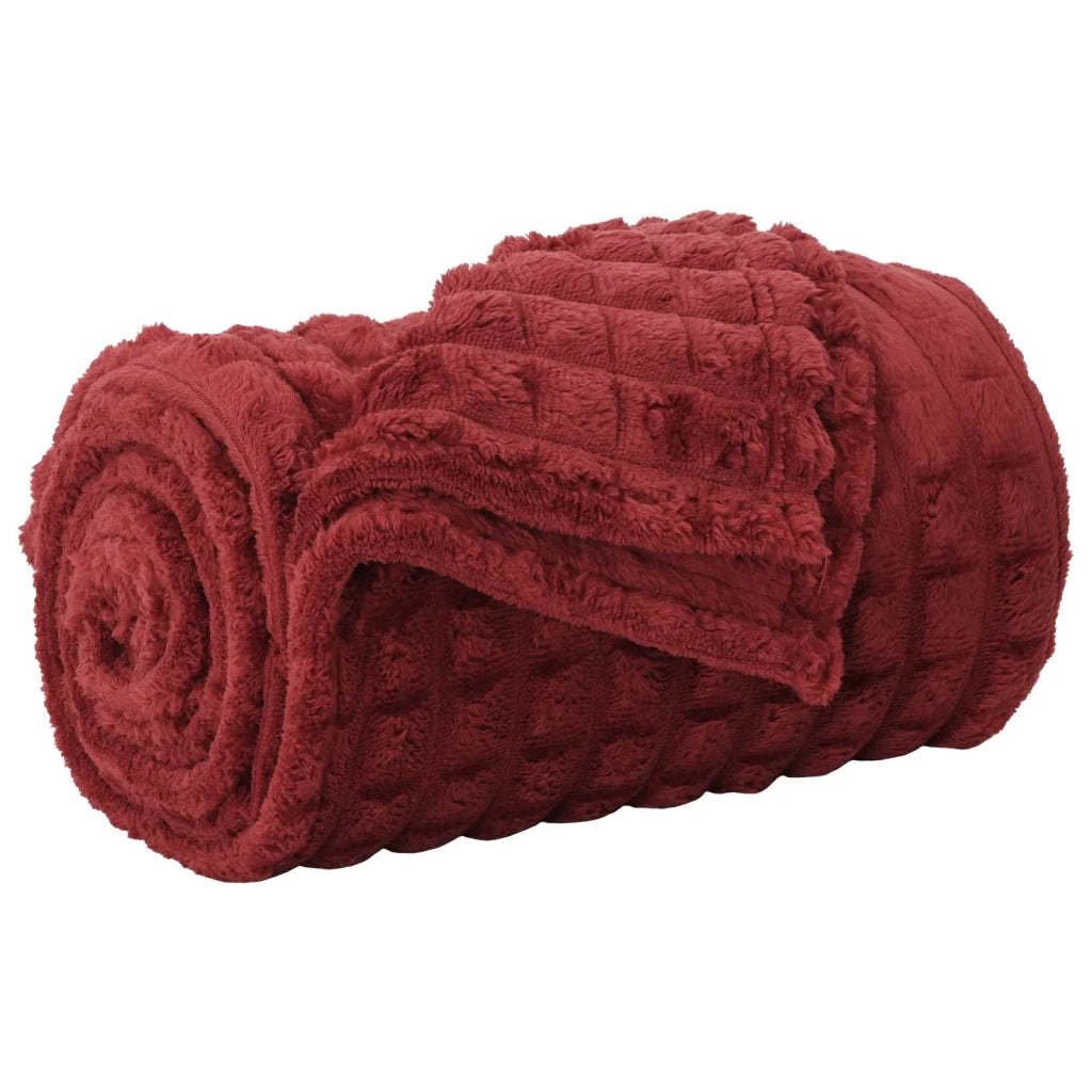 Coperte da Pile 6 pcs Rosso Bordeaux 240 x 220 cm Panno 42016971