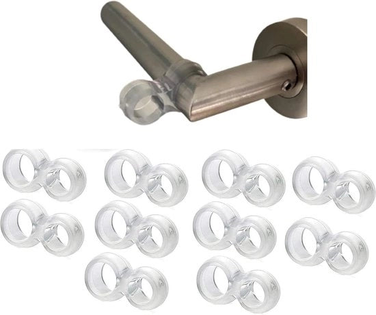 Set di fermagli per porte trasparenti con 5 fermagli di protezione per fermagli per porte