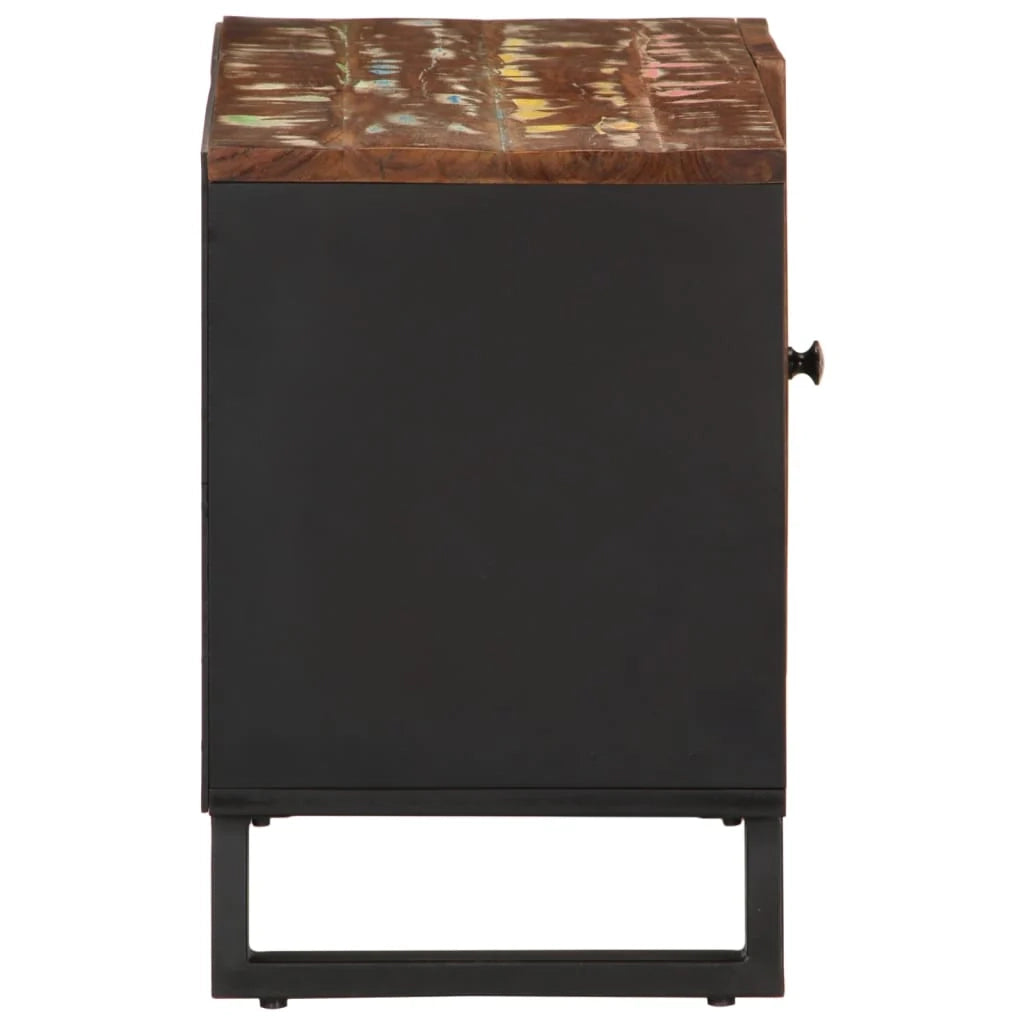 Mobile TV multimediale mensola TV credenza mobile TV sala da pranzo soggiorno camera da letto 80 x 33 x 46 cm legno di recupero e ingegnerizzato marrone 02_0026245