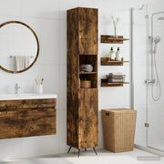 Armadio da Bagno con Ripiano Aperto BREDA Rovere Fumo 897480