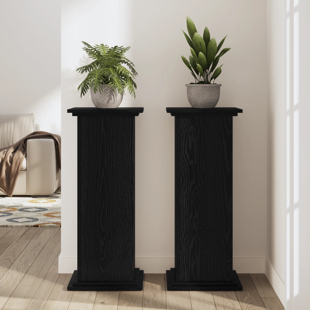 Supporto per Piante Quercia Nera 33x33x100 cm Legno Strutturato
