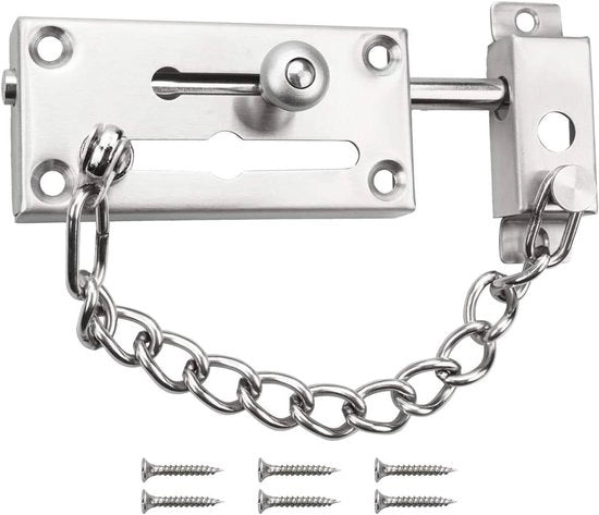 Schermatura di sicurezza con blocco di scorrimento e dispositivo antifurto per una maggiore sicurezza a casa e negli alberghi