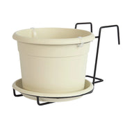 Vaso da Balcone con Gancio da Appendere Ringhiera Balconiera Hand Etrusco Idel Colore: Avorio