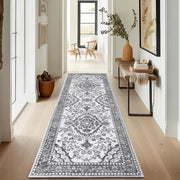 Tapijtloper per Tappeto, 80 x 200 cm, Lavorazione Antiscivolo per Soggiorno, Camera da Letto, Ufficio, Corridoio, in Grigio