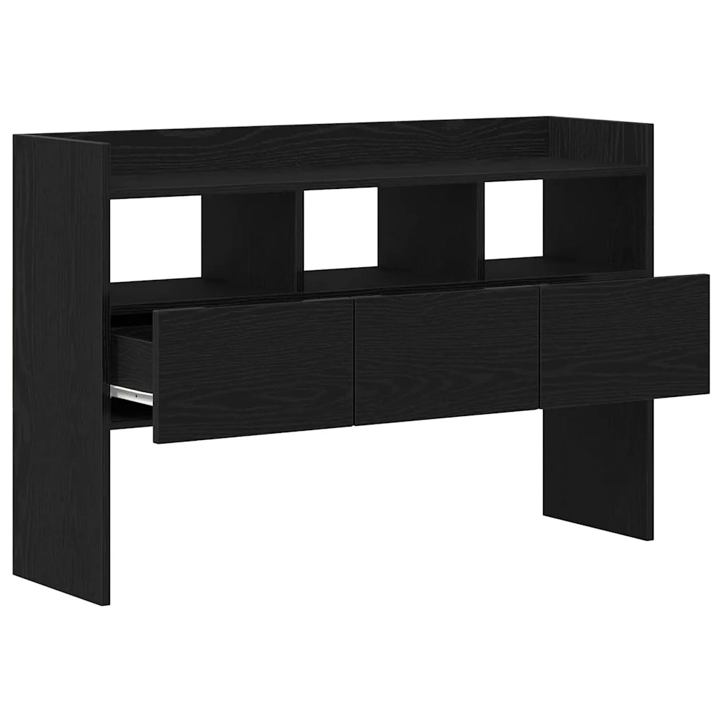 Credenza Rovere Nero 105 x 30 x 70 cm Legno multistrato 862666