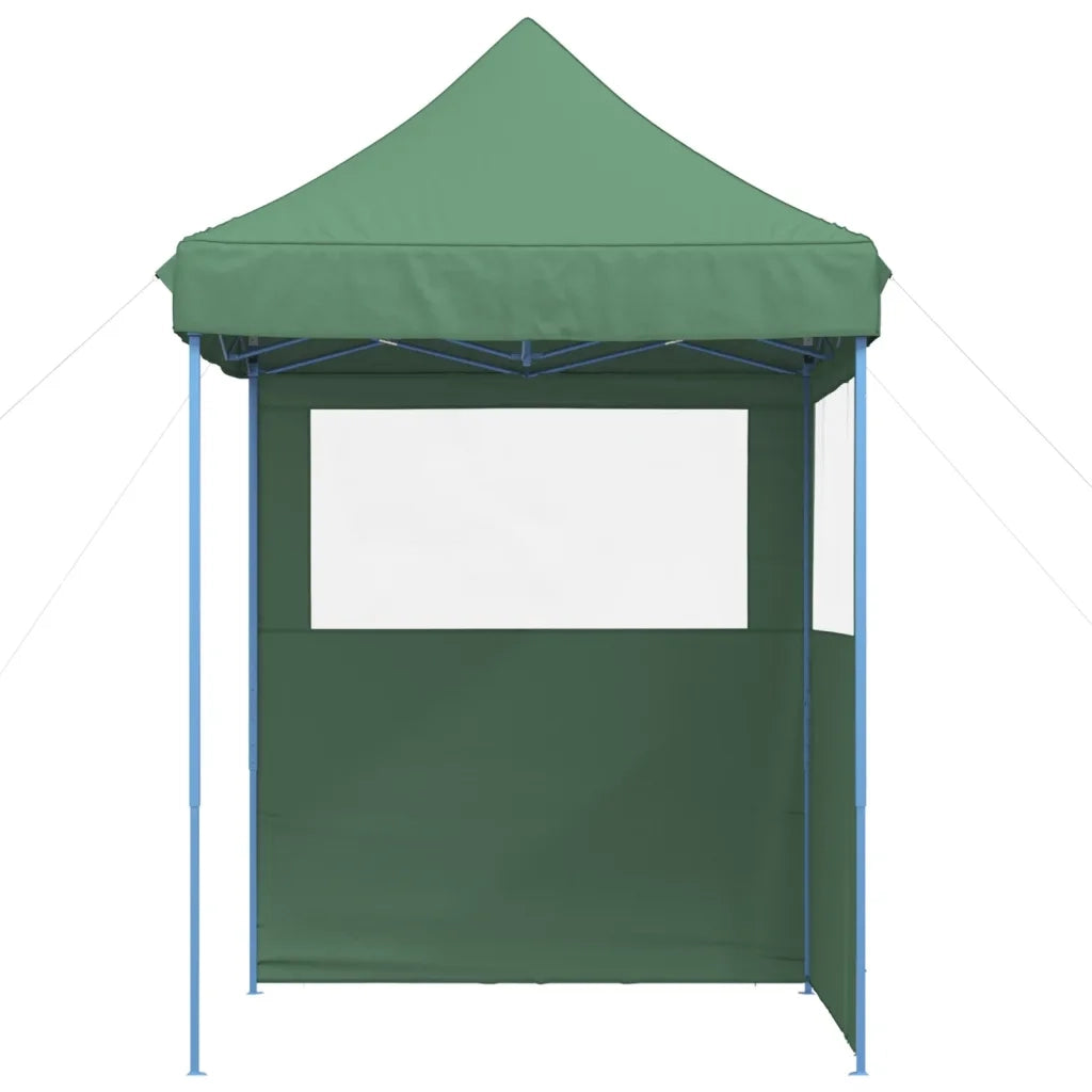 Tendone per Feste Pieghevole Pop-Up con 2 Pareti Verde 4004992