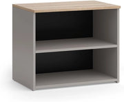 Credenza bassa Wido, Greige/Sonoma, 60 x 50 cm con 2 scomparti