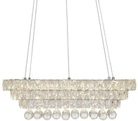 Lampada Da Soffitto Cristallo Led 102w Telecomando App417-cp