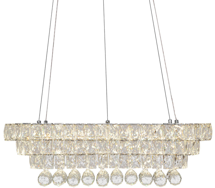 Lampada Da Soffitto Cristallo Led 102w Telecomando App417-cp