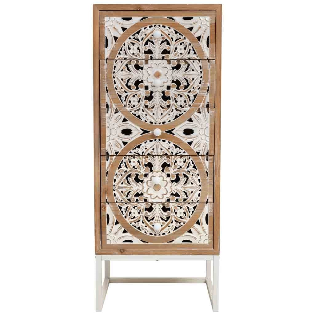 Cassettone legno bianco 45x35x105h cm