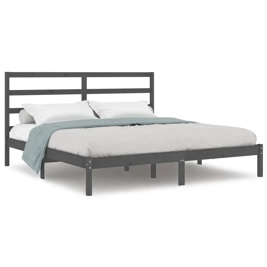 Giroletto Grigio in Legno Massello di Pino 200x200 cm 3104955