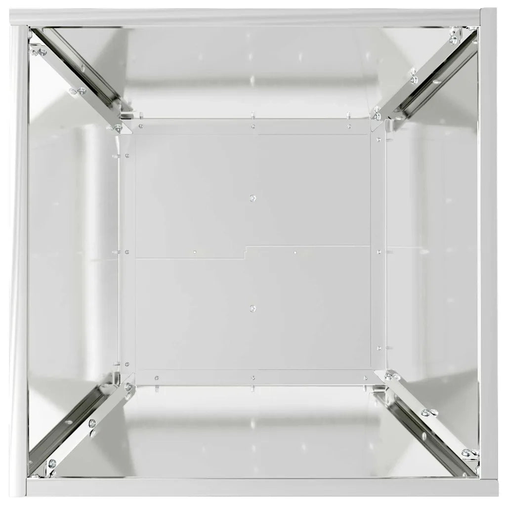 Vaso da giardino Argento 40 x 40 x 15 cm Acciaio zincato 873820