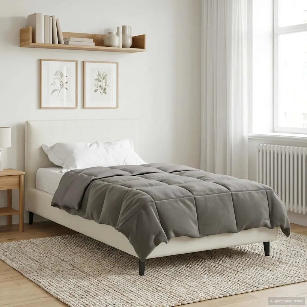 Piumone Completo Annuale Grigio chiaro 140 x 200 cm Microfibra 42026002