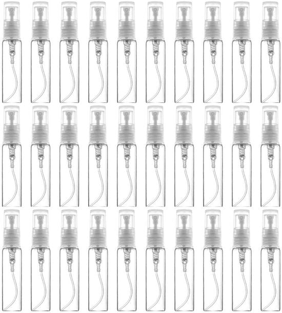 Spruzzatore di profumo mini 5ml - 30 pezzi - flacone spray trasparente - riutilizzabile - vetro trasparente - ideale per viaggi - flacone di profumo miniatura