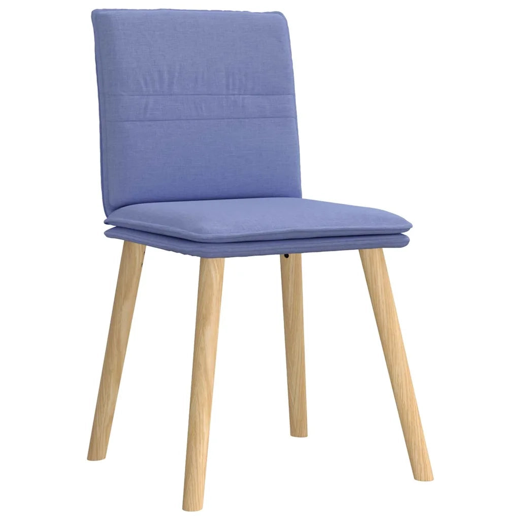 Sedie da Pranzo 6 pz Blu Jeans in Tessuto